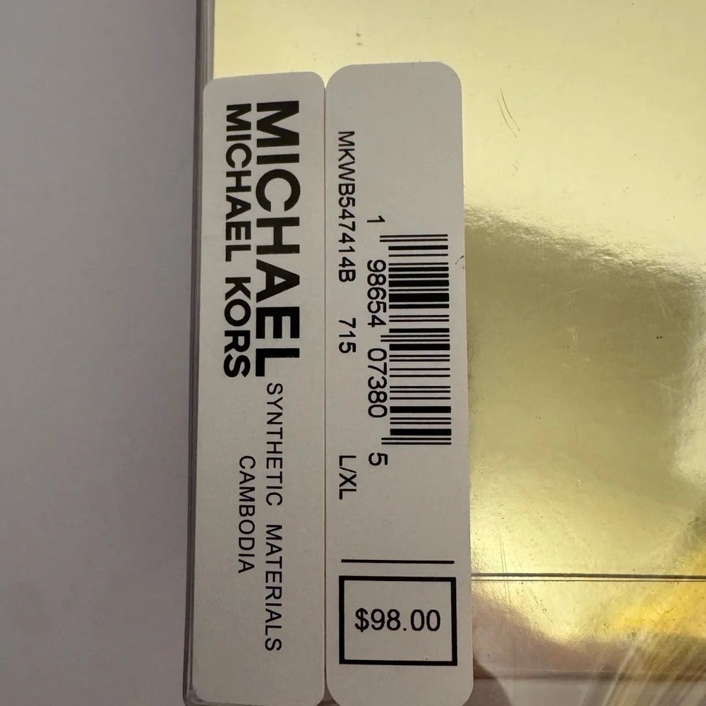 Michael Kors Two Tone Gold Monogram Belt Women’s Size L/XL Gold Plated Hardware - Picture 8 of 10